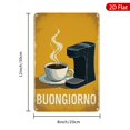 thumbnail image 2 of 1pc Metal Wall Sign, 8x12 Inches, Featuring a Retro Coffee Maker and Cup Design, Rustproof & UV Protected, Perfect for Kitchen, Cafe, Coffee Shop Decor, Unique Gift for Coffee Lovers, 2 of 7
