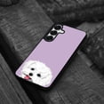 thumbnail image 4 of WIRESTER Shockproof Soft Rubber Cover Case for Samsung Galaxy S25 6.2" 2025, Animal Maltese Dog On Pastel Lilac Background, 4 of 5