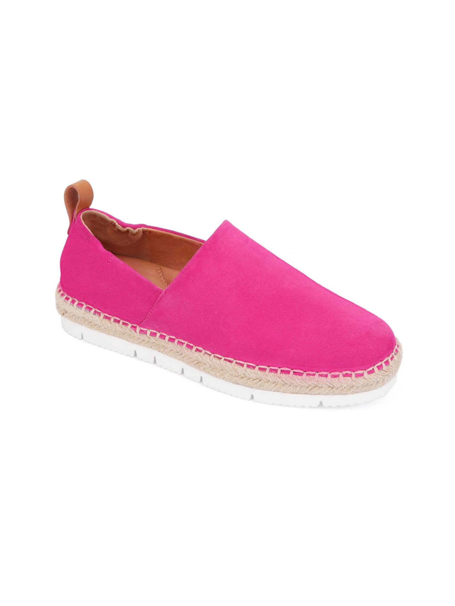 GENTLE SOULS Womens Pink Back Pull Tab Arch Support Cushioned Lizzy Round Toe Platform Slip On