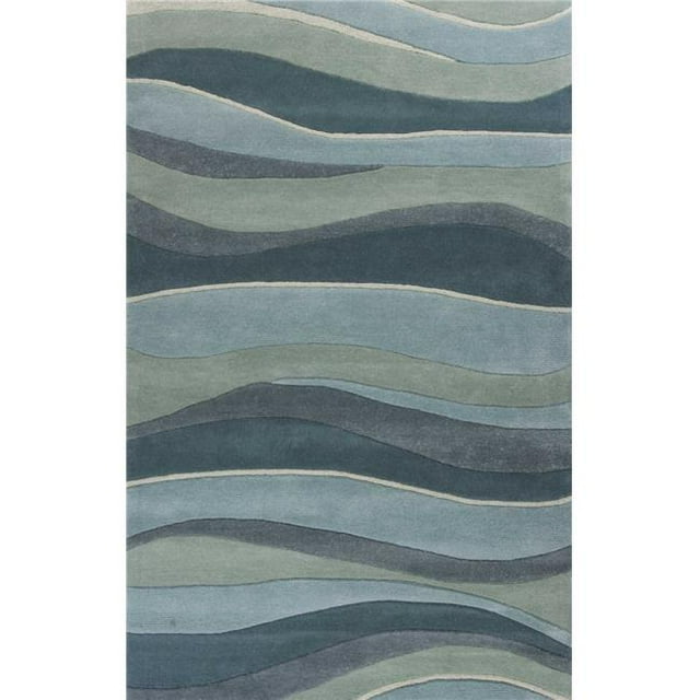 HomeRoots 352348 3 ft. 3 in. x 5 ft. 3 in. Wool Ocean Area Rug