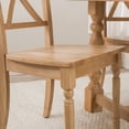 thumbnail image 5 of Bush Furniture Sterling 67W Squire Trestle Dining Table with 6 Cross Back Dining Chairs in Natural Honey Brown, 5 of 9