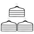 thumbnail image 3 of RENACLIPY 3-Pack Space Saving Multi-Layer Pants Hangers, Black ABS Closet Organizers for Efficient Storage, 3 of 8