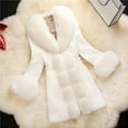 thumbnail image 2 of Elegant Women's Shearling Long Coat Thick Warm Winter Fashion Outerwear Jacket, 2 of 4