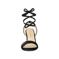 thumbnail image 6 of BLISSFUL STEP Women's Lace up Stiletto High Heels Sandals Black 7, 6 of 7