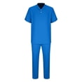 thumbnail image 3 of Aofany Mens Short Sets 2 Piece Outfits Men Casual Solid Fashion Stand Collar Pullover Sports Suit Short Sleeve T Shirt Trousers Two-Piece Tracksuit Mens Sets, 3 of 5
