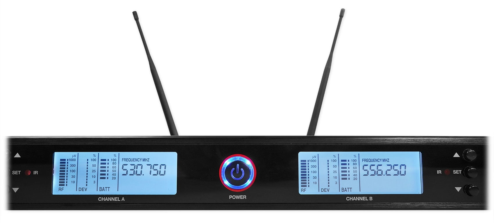 Rockville RWM3300UA 200 Channel UHF Wireless Dual HandHeld Microphone Mic System
