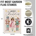 thumbnail image 2 of Merry Christmas Ballet Dancer Small Decorative Garden Flag, Xmas Ballerina Girl Nutcracker Mouse Snowflakes Yard Lawn Outside Decor, Winter Holiday Farmhouse Outdoor Home Decoration 12 x 18, 2 of 6