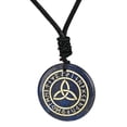 thumbnail image 4 of Colgante de triquetra antiguo, collar con colgante de runa, joyería de runas talladas lisas, negro Azul oscuro Yuyangstore COLLAR COLGANTE, 4 of 8