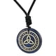 thumbnail image 4 of Colgante de triquetra antiguo, collar con colgante de runa, joyería de runas talladas lisas, negro Azul oscuro Yuyangstore COLLAR COLGANTE, 4 of 8