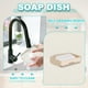 thumbnail image 4 of Soporte de Jabón Uxcell para Pared de Ducha, Plato de Jabón Adhesivo Montado en la Pared Sin Perforación para Esponja en Ducha, Cocina, Baño, Bañera (Gris Oscuro), 4 of 7