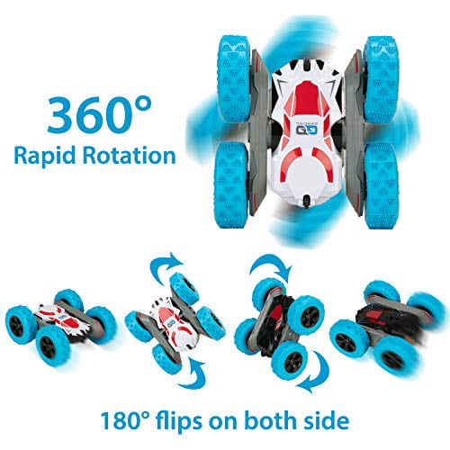 Kids Toy Cars for Boys & Girls Birthday 4WD 2.4Ghz Remote Control Car Double Sided Rotating Vehicles 360° Flips Veecort RC Cars Stunt Car Toy 
