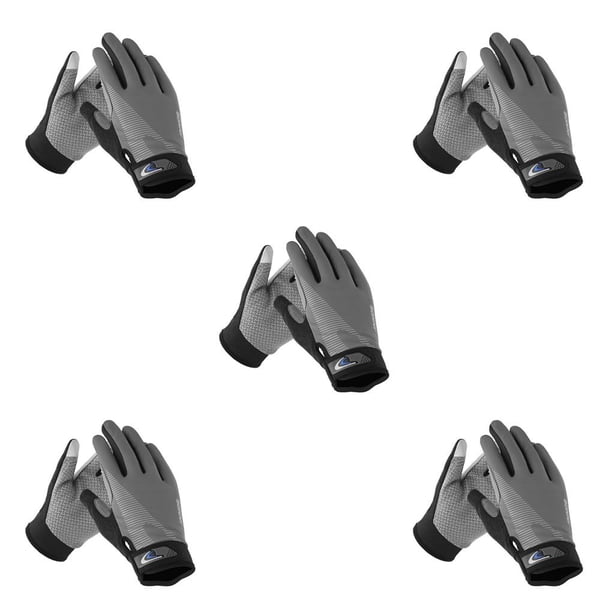 Soidarity 1 par de guantes de bicicleta pantalla táctil ciclismo protector de manos completo naranja Gris 5piezas Soidarity CBP222748