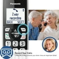 thumbnail image 2 of Panasonic KX-TGD86x Series Link2Cell Bluetooth Corded Cordless Phone with Answering Machine, 4-Handset, Black & Silver, 2 of 6