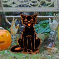 thumbnail image 4 of Hariumiu Decor Halloween Garden Inserts Glow-in-the-Dark Scary Black Cat Yard Signs with Stakes Corrugated Halloween Outdoor Garden Decor, 4 of 8