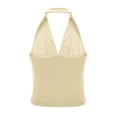 thumbnail image 5 of Rciityk Halters Tank Top for Women V Neck Sleeveless Shirts Summer Beach Hawaiian Clothes Solid Color Backless Slim Tanks, 5 of 8