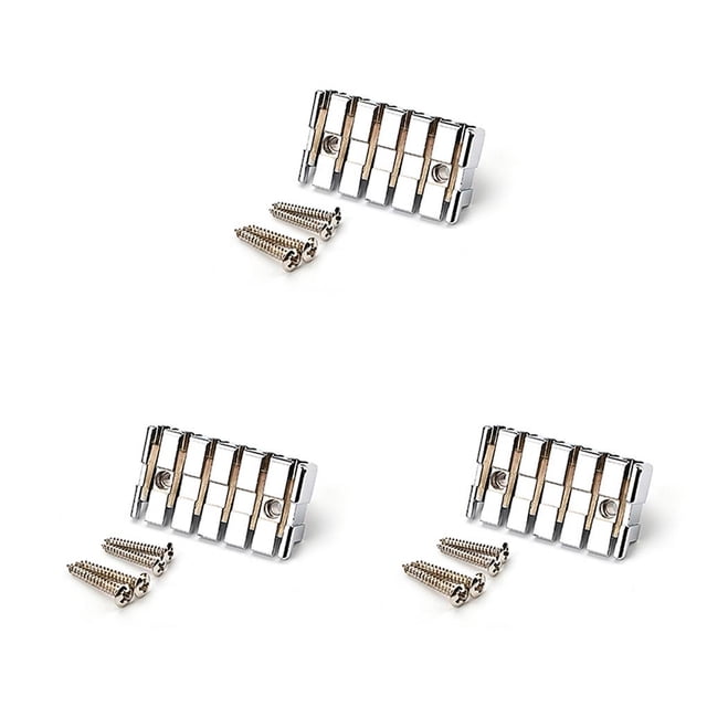 Puente de Guitarra Sin Cabeza Naiovety Bajo Eléctrico Repuestos Color Plata