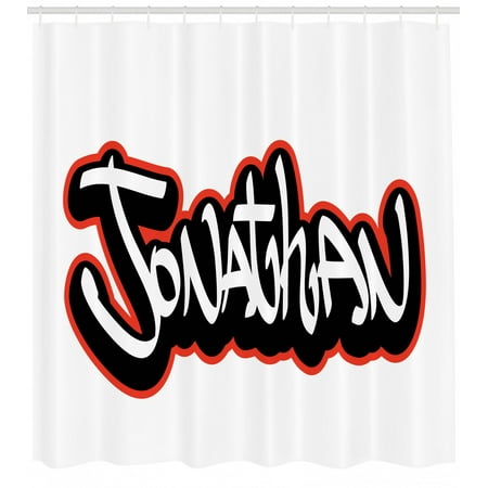 Jonathan Shower Curtain Teenage Boys Name Graffito Urban Arts