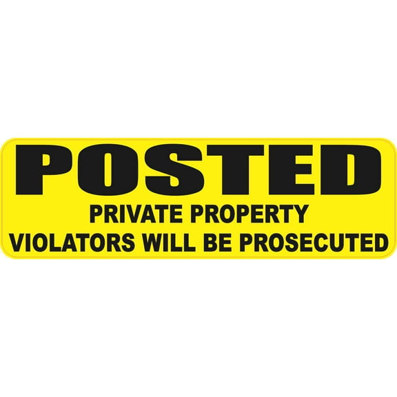 10in x 3in Posted Private Property Magnet Vinyl Magnetic  Sign Magnets