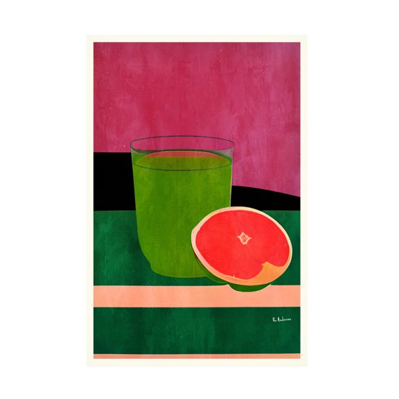 Canvas Wall Art - Bo Anderson 'Pink, Little Grapefruit' Wall Art for Living Room, Bedroom, or Office D?cor by Trademark Fine Art - 16 x 24 Inches
