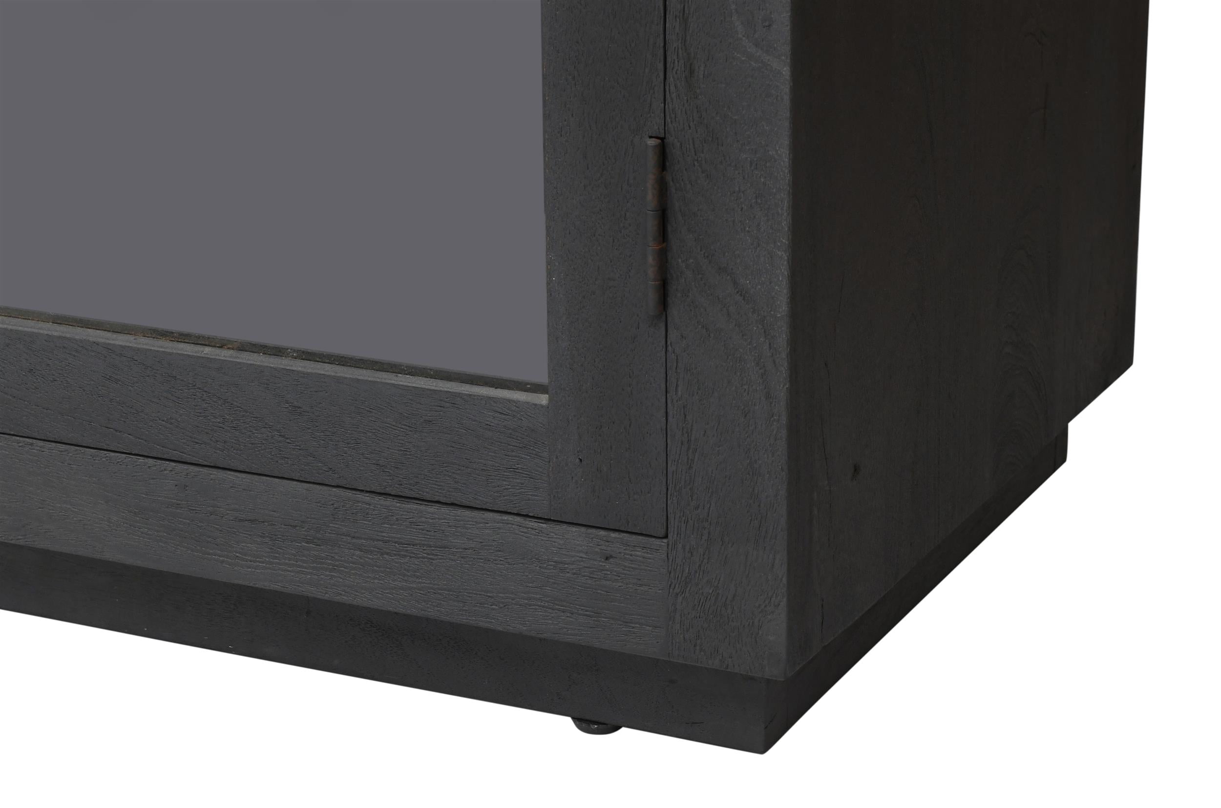 Argyle Bookcase in Modern Graphite Black Finish on Reclaimed Solid Wood