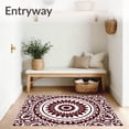 thumbnail image 3 of ODIKA 8'x10' Machine Washable Non-Slip Area Rug, Inspired Design Featuring Stylized Petal Whorls High Traffic Rug, Brown, 570220, 3 of 7