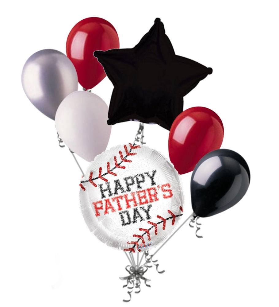 7 Pc Baseball Happy Father s Day Balloon Bouquet Party Decoration