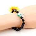 thumbnail image 5 of Synthetic Green Malachite Side Cross Beaded Bracelet, Mustard Seed Heart Charms Bangle Bracelets Christian Jewelry Y944 (Green), 5 of 7