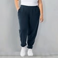 thumbnail image 2 of Kaemgyyd Plus Size Sweatpants for Women Casual Elastic Waist Summer Loose Workout Pants Baggy Cinch Bottom Trousers with Pockets, 2 of 4