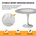 thumbnail image 6 of Colorful Polka Dot Art Elastic Fitted Round Table Cover Retro Wave Point Waterproof Outdoor Tablecloth for Holiday Party, Picnic, Patio & Dining Fits Tables Up to 36"-44", 6 of 8