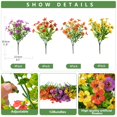 thumbnail image 2 of Artificial Fake Fall Plants Flowers for Outdoor Outside Decoration,12 Bundles Faux Silk Colorful Daisy UV Resistant Look Real No Fade for Front Door Porch Patio Yard Balcony Autumn Decor, 2 of 7
