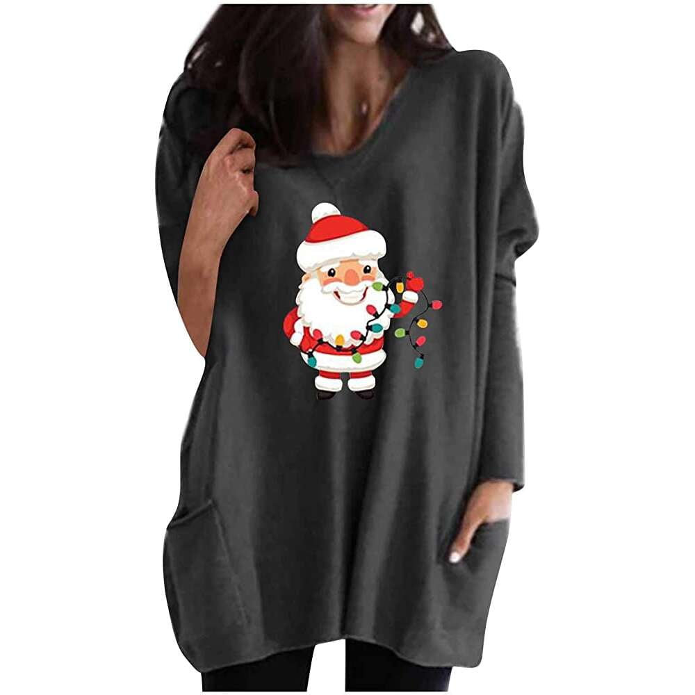 wruas Women's Christmas Tunic Blouse 