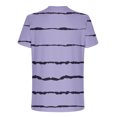 thumbnail image 4 of Seasonal Promotion! Lisbinx T shirts Shirts for Men Classic Fit Short Sleeve Crew Neck Button-Down Mens Tops Classic Fit Stylish Stripe Print Oversized Shirts Moisture Wicking, 4 of 5