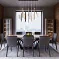 thumbnail image 4 of 31446-043 Eurofase Lighting Santana Linear Chandelier 18 Light - 10 Inches Wide by 20 Inches High-Antique Brass Finish, 4 of 5