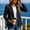 #10Black, variant on Women's Double Breasted Blazer Jacket, Long Sleeve Lapel Collar Casual Work Office Outer Coat with Pockets