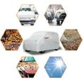 thumbnail image 5 of Unique Bargains 370x175x160cm 12.1x5.7x5.2ft Universal Car Cover Outdoor Dustproof Waterproof Car Protect Silver Tone, 5 of 7