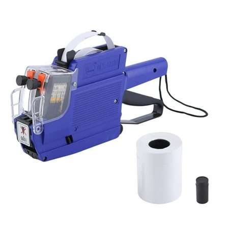 Portable 10 Digits 2 Lines Labeler MX-6600 Durable Price Tag Gun With 5 Volume White Tags 1 Ink Handheld Price Labeling Tool