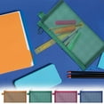 thumbnail image 1 of Malla transparente con cremallera - Bolsa de nylon de gran capacidad para escuela, oficina, cosméticos y artículos de aseo, 1 of 4