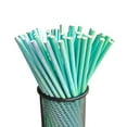 thumbnail image 3 of Hwkond 100PC Straws Disposable,Disposable Paper Straws Glitter Pearl Film Straws Straws Holiday Decoration, 3 of 5