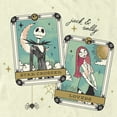 thumbnail image 2 of Men's The Nightmare Before Christmas Jack and Sally Tarot Cards Graphic Tee Beige Small, 2 of 4