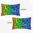 thumbnail image 2 of Picia Multicolored Butterflies Pattern Plush Pillow Case – Soft and Cozy Cushion Cover, Hypoallergenic Throw Pillow Case for Home Decor-20"x30", 2 of 6
