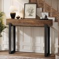 thumbnail image 4 of Tribesigns 41" Wood Console Table with Storage, Industrial Small Entryway Table with Mesh Metal Legs, 4 of 7