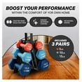 thumbnail image 2 of Neoprene Dumbbell Free Hand Weight Set with Rack, Ideal for Home Exercises to Tone and Definition, 2 of 9