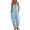 Light Blue, variant on Tqcoqu Women's Cotton Linen Spaghetti Strap Overalls With Pockets,Loose Solid Summer Casual Jumpsuit,Army Green Women's S-XXL