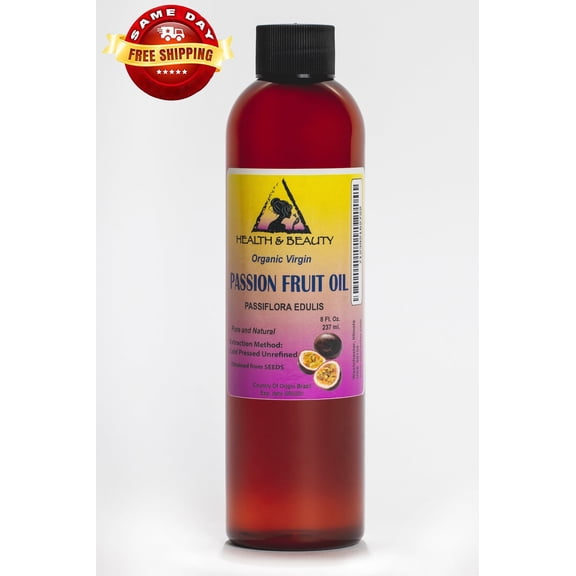 Passion Fruit/Maracuja Oil Unrefined Organic Virgin Cold Pressed Pure 8 oz