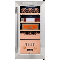 Schmécké 250 Cigar Cooler Humidor W/ Humidity Control, Stainless Steel