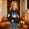 thumbnail image 6 of RUTAYY Girls Crewneck Sweatshirt Halloween Ghost Pumpkin Graphic Long Sleeve Kids Tops Casual Party Wear, Black, 6 of 6