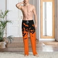 thumbnail image 2 of Logiee Halloween With Black Bats Print Pajama Pants for Men,Men’s Pajama Bottoms,Mens PJ Pants with Pockets & Button Fly-X-Large, 2 of 6