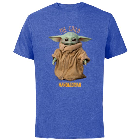 Star Wars The Mandalorian The Child Cute - Short Sleeve Cotton T-Shirt for Adults - Customized-Royal Heather