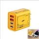 thumbnail image 1 of wonima02 2 in 1 GaN Charger 120w,2025 New Foldable Plug Charger,with 2 Type-C/2 USB Ports and1M Type-C Cable,for Phone, Tablet, Laptops,for Daily Life and Travel Essentials (Yellow, 1), 1 of 1