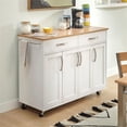 thumbnail image 1 of Homestyles Rangement Plus Chariot de Cuisine en Bois Blanc, 1 of 3